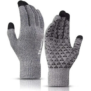 TOUCH SCREEN WARM LIGHT GRAY COLOR Winter WOMEN Gloves Anti-Slip
